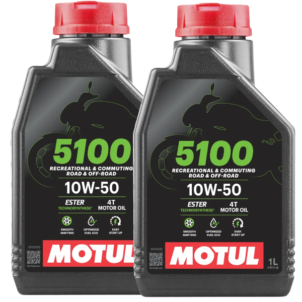 Motul Olio Motore 5100 10W50 4T 100% Sintetico Scooter e Moto 2lt
