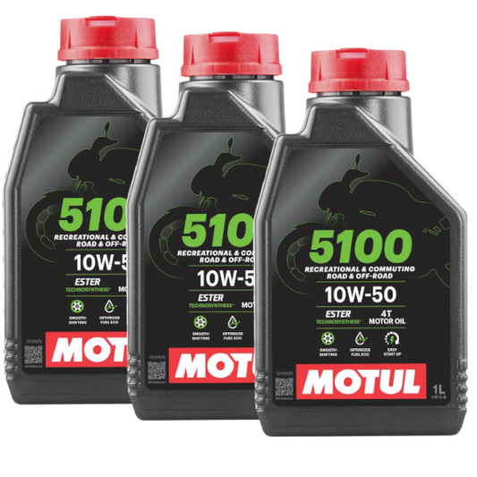 Motul Olio Motore 5100 10W50 4T 100% Sintetico Scooter e Moto 3lt