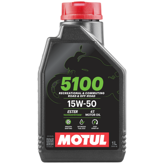 Motul Olio Motore 5100 15W50 4T 100% Sintetico Scooter e Moto 1lt