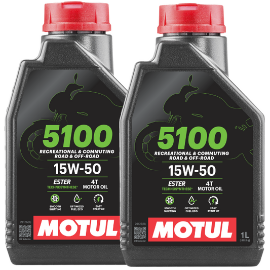 Motul Olio Motore 5100 15W50 4T 100% Sintetico Scooter e Moto 2lt