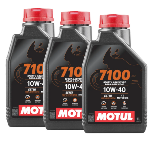 Motul Olio Motore 7100 10W-40 Moto Scooter 4T Estere 100% Sintetico 3LT