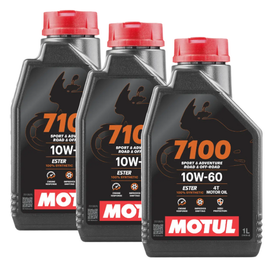 Motul Olio Motore 7100 10W60 100% Sintetico 4T Scooter e Moto 3lt