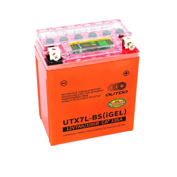OUTDO Batteria iGEL UTX7L-BS 12V 7Ah Scooter E Moto PIAGGIO - HONDA - APRILIA - BETA - BENELLI - DERBI - KAWASAKI - KEEWAY - MALAGUTI - SUZUKI