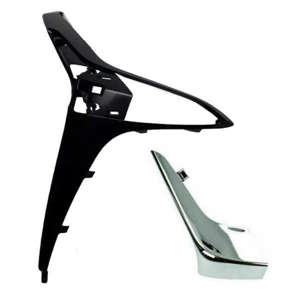 Piaggio Kit Deflettore + Protezione Cromata Destro Compatibile Con LIBERTY IGET 50-125 - 150  1B001336+1B001338