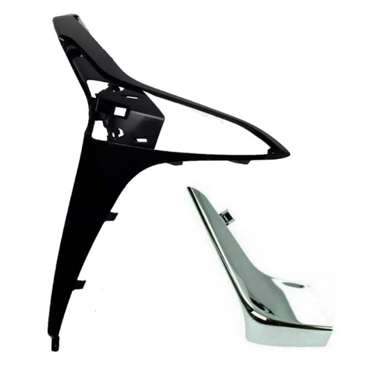 Piaggio Kit Deflettore + Protezione Cromata Destro Compatibile Con LIBERTY IGET 50-125 - 150  1B001336+1B001338