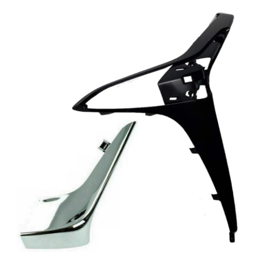 Piaggio Kit Deflettore + Protezione Cromata Sinistro Compatibile Con LIBERTY IGET 50-125 - 150 1B001335+1B001337