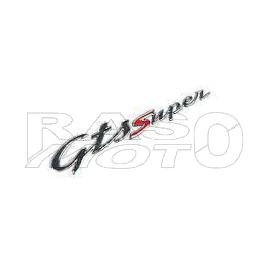 Piaggio Targhetta Adesiva Scritta GTS SUPER Per VESPA GTS SUPER 125 - 150 - 300 Ricambio Originale